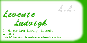 levente ludvigh business card